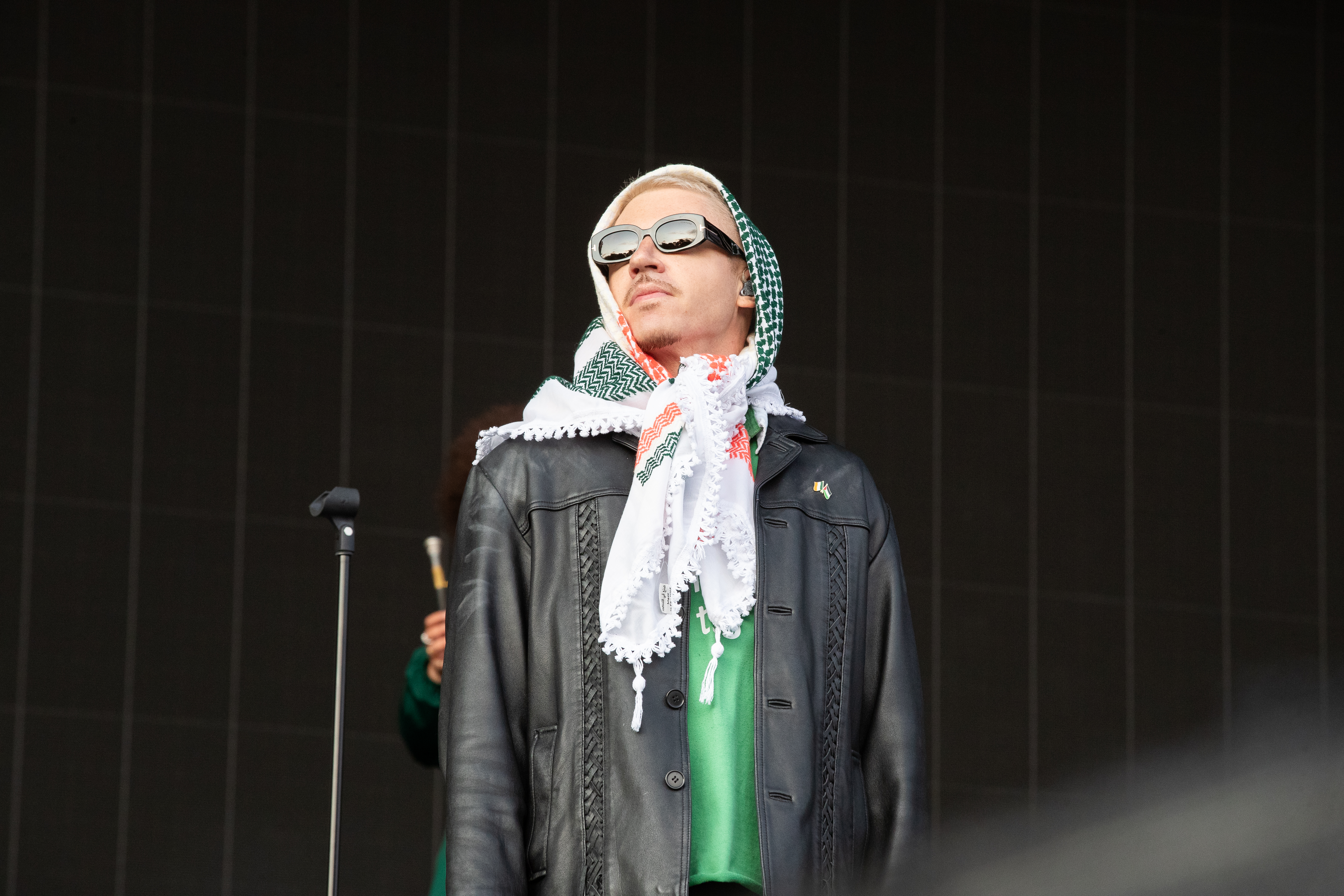 Macklemore performing at St Anne's Park.