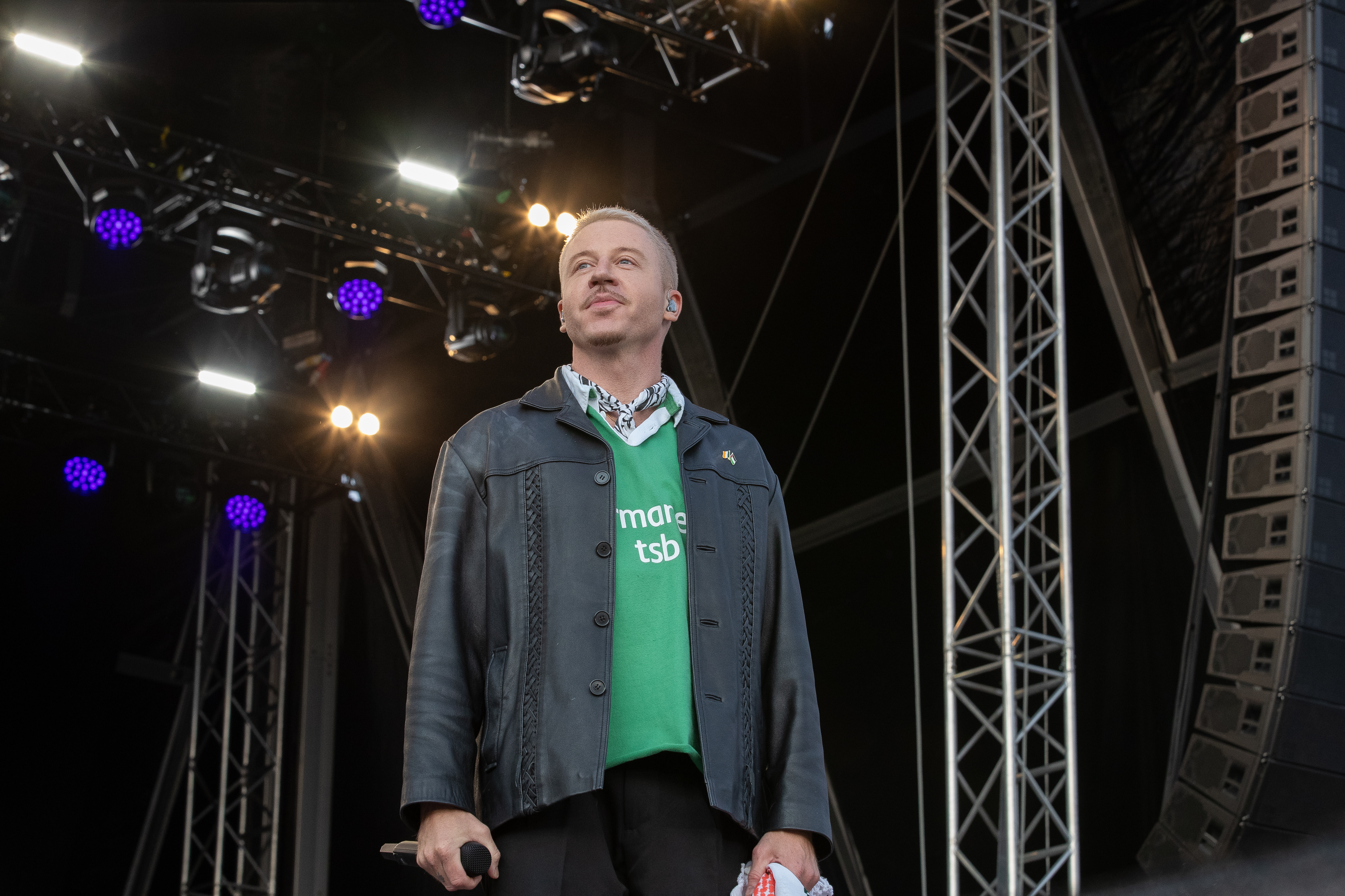 Macklemore performing at St Anne's Park.