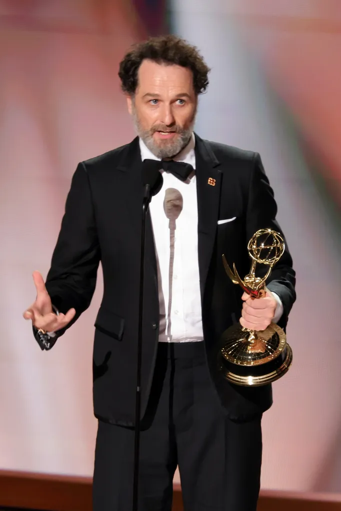 Matthew Rhys accepting the Outstanding Lead Actor Emmy Award for 