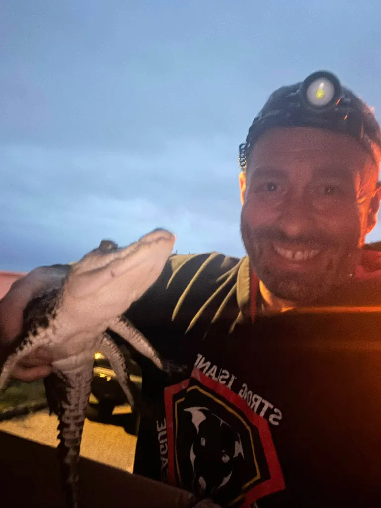 Frank Floridia, president of Strong Island Animal Rescue League, rescued a crocodile dumped at a Long Island nature preserve. 