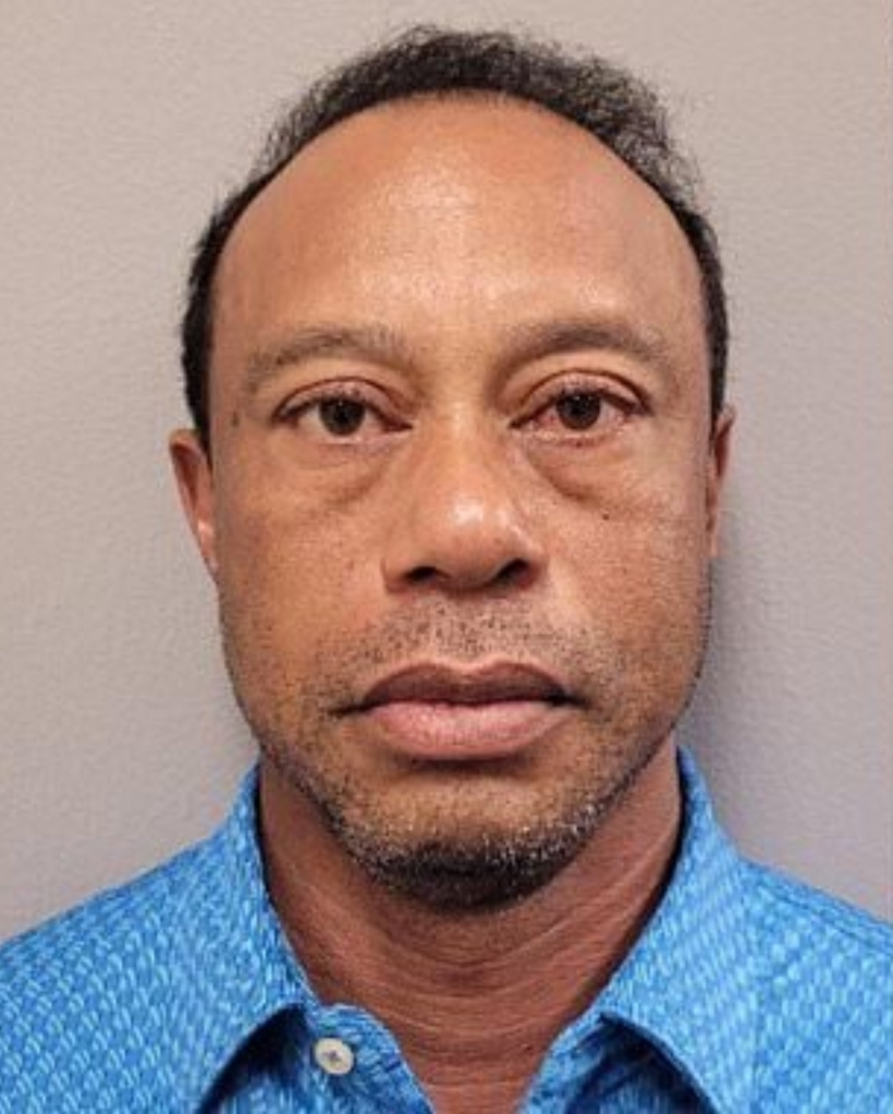 Mugshot of Tiger Woods after his DUI arrest.