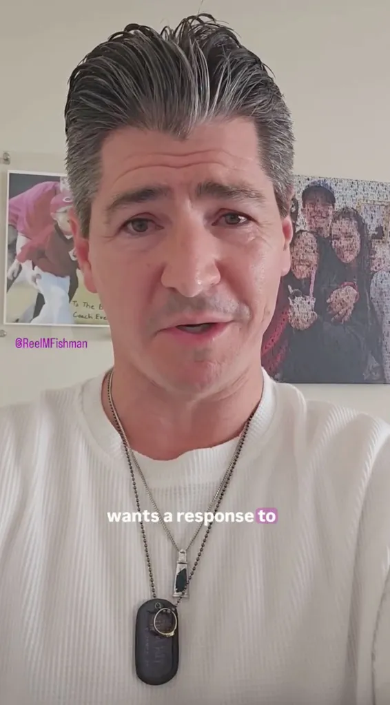 Michael Fishman speaking to the camera.