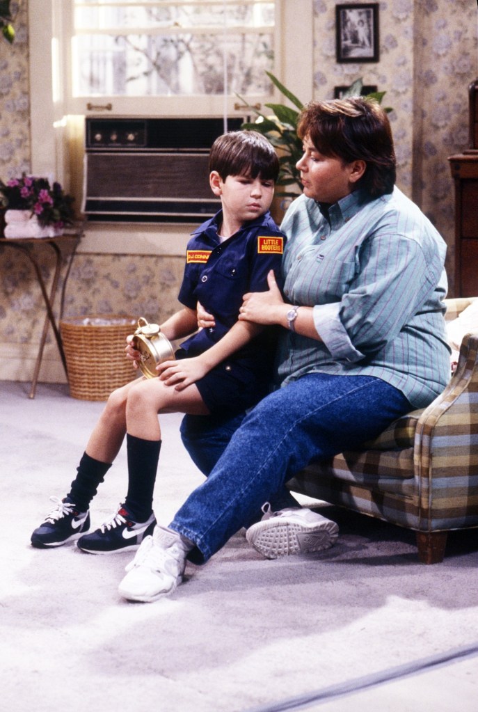 Roseanne Barr and Michael Fishman from the TV show 