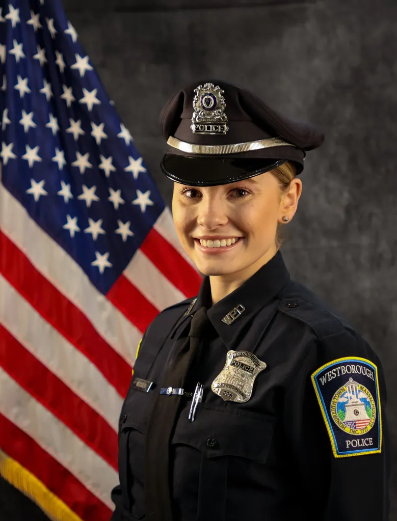 Miss America contestant Ashlyn Mercier in her police uniform.