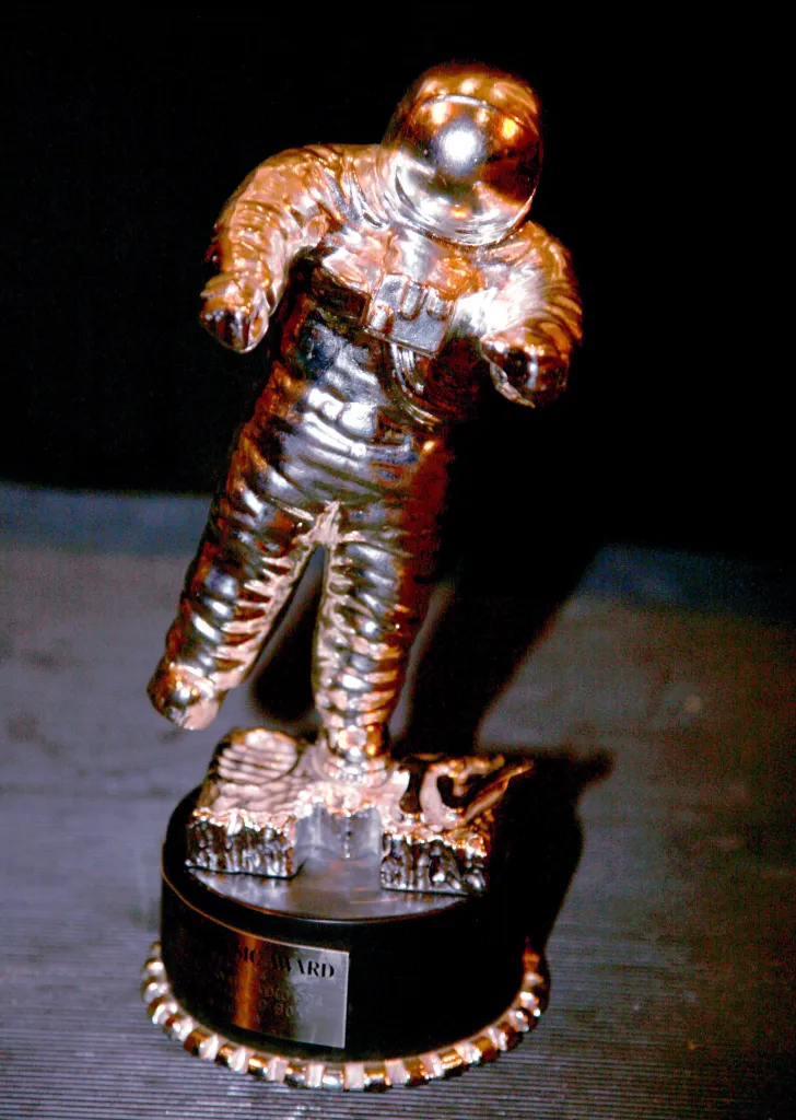 The MTV Video Music Award for Best Alternative Video awarded to Nirvana in 1994, a silver statue of an astronaut on a dark base.