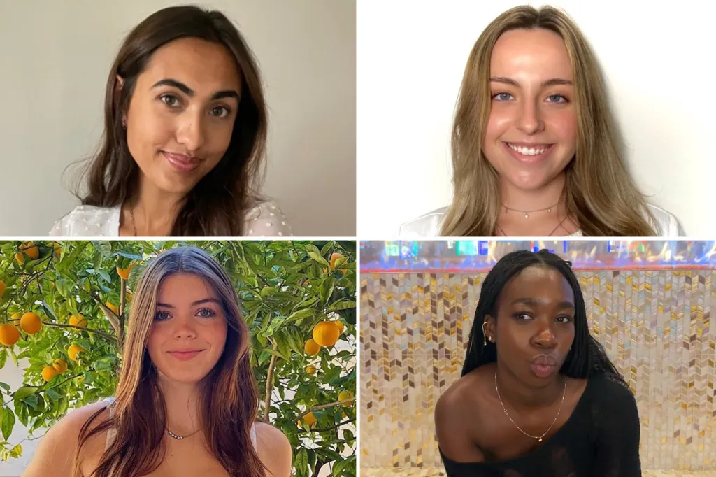 Collage of photos of students Asha Weir, Peyton Stewart, Niamh Rolston, and Deslyn Williams.