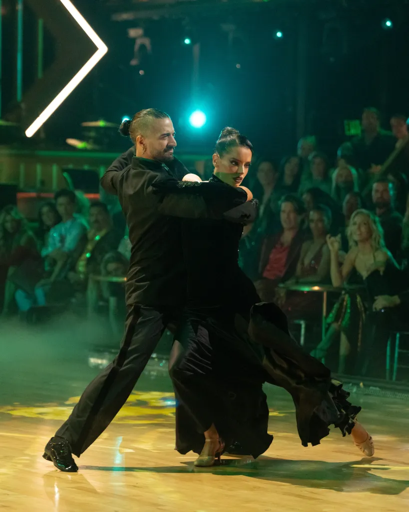Mark Ballas and Maura Higgins perform a ballroom dance on 