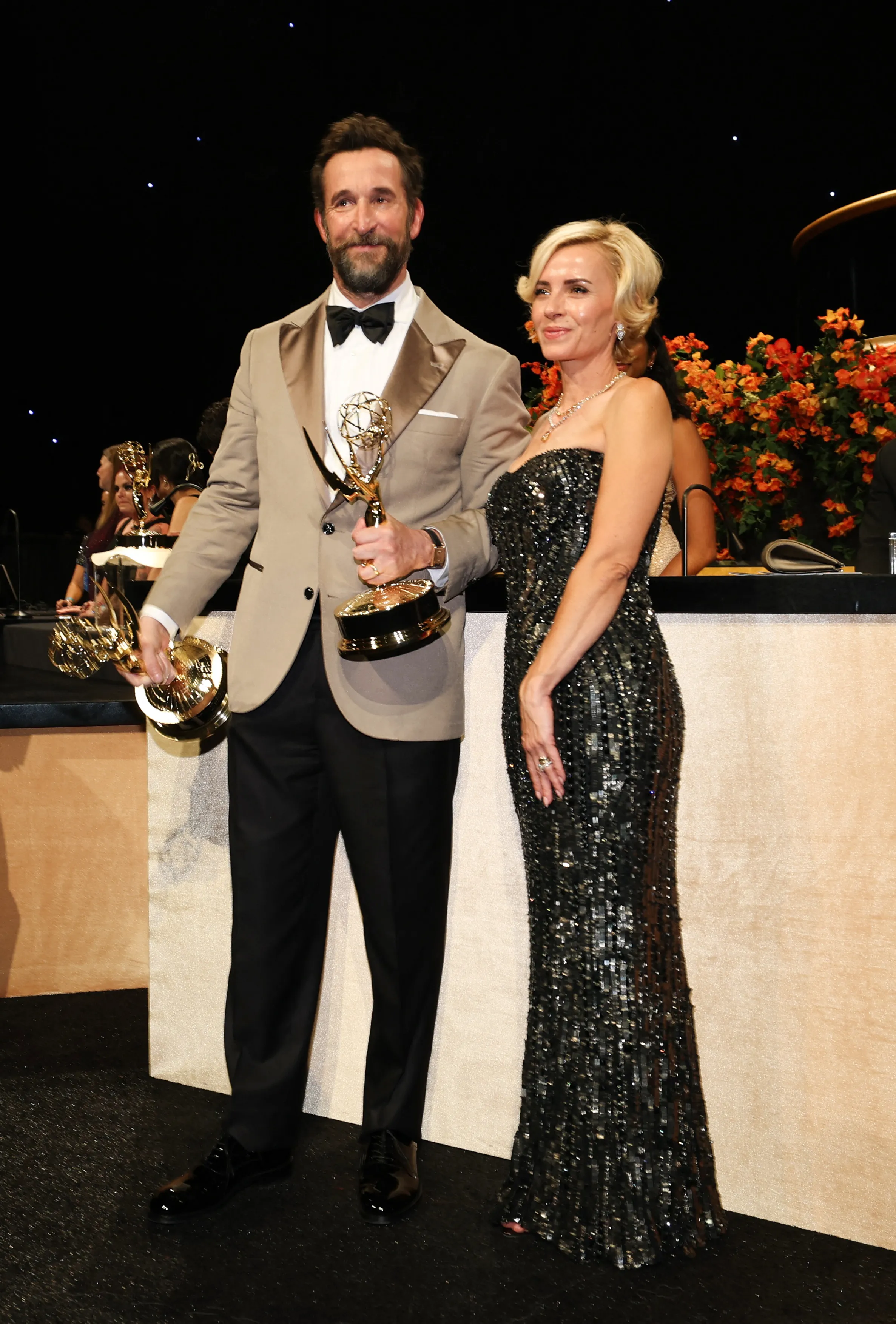 Noah Wyle with his wife, Sara Wells