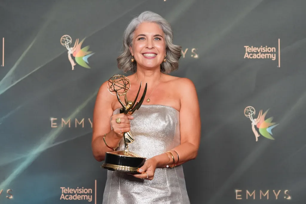 Olivia Newman holds the Emmy for Outstanding Movie for 