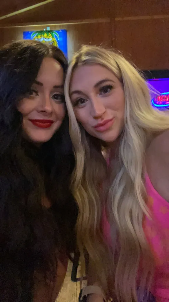 Brianna Coppage and a friend posing for a selfie.