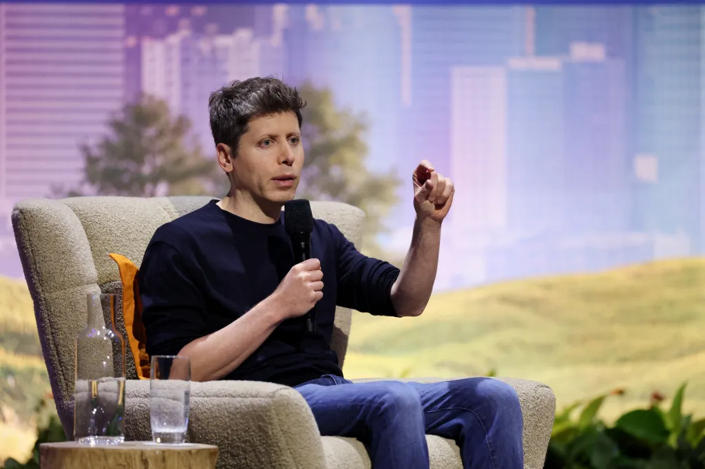 OpenAI CEO Sam Altman speaks at the Dreamforce 2026 summit in San Francisco.