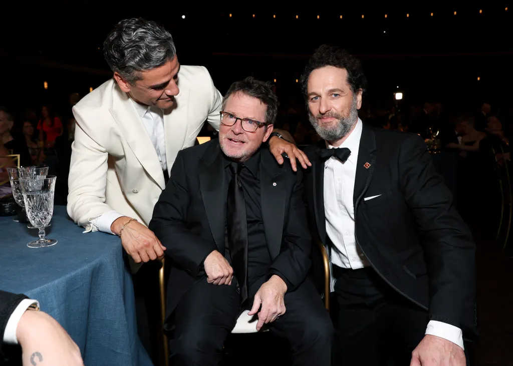 Oscar Isaac, Michael J. Fox, and Matthew Rhys at the 78th Primetime Emmy Awards.