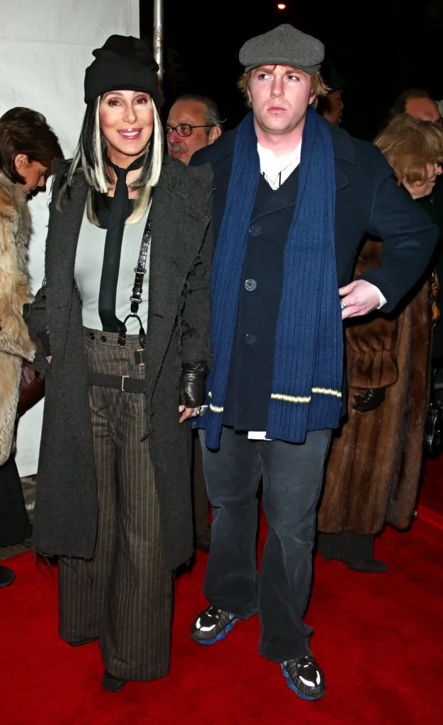 Cher with her son Elijah Blue Allman at a film premiere.