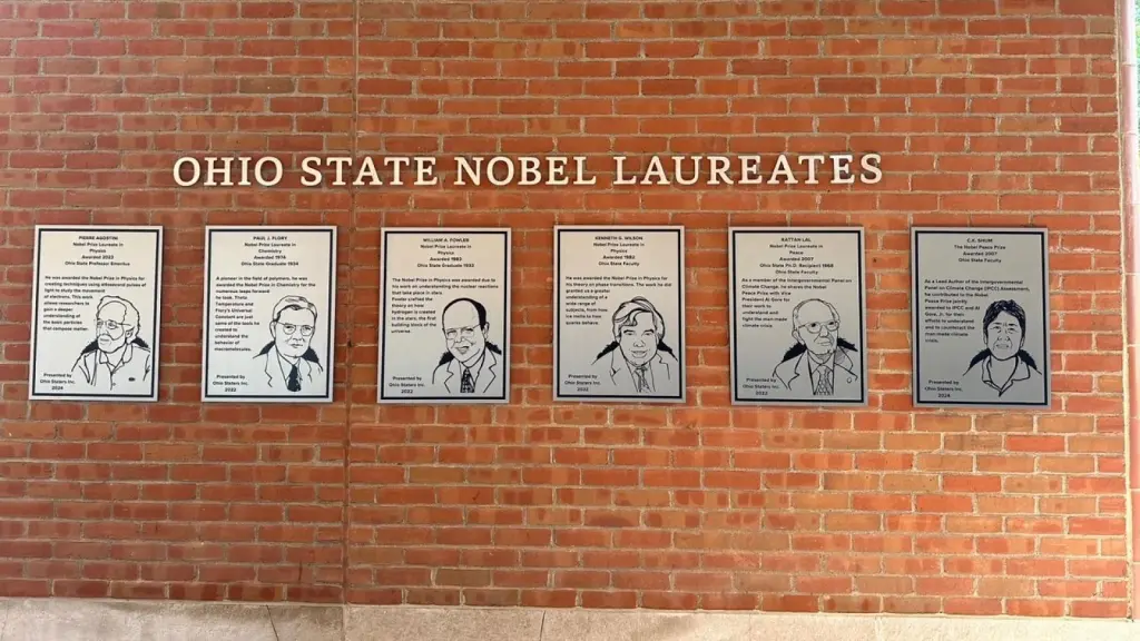 A plaque of C.K. Shum is added to The Display at the Ohio State University 18th Street Library.