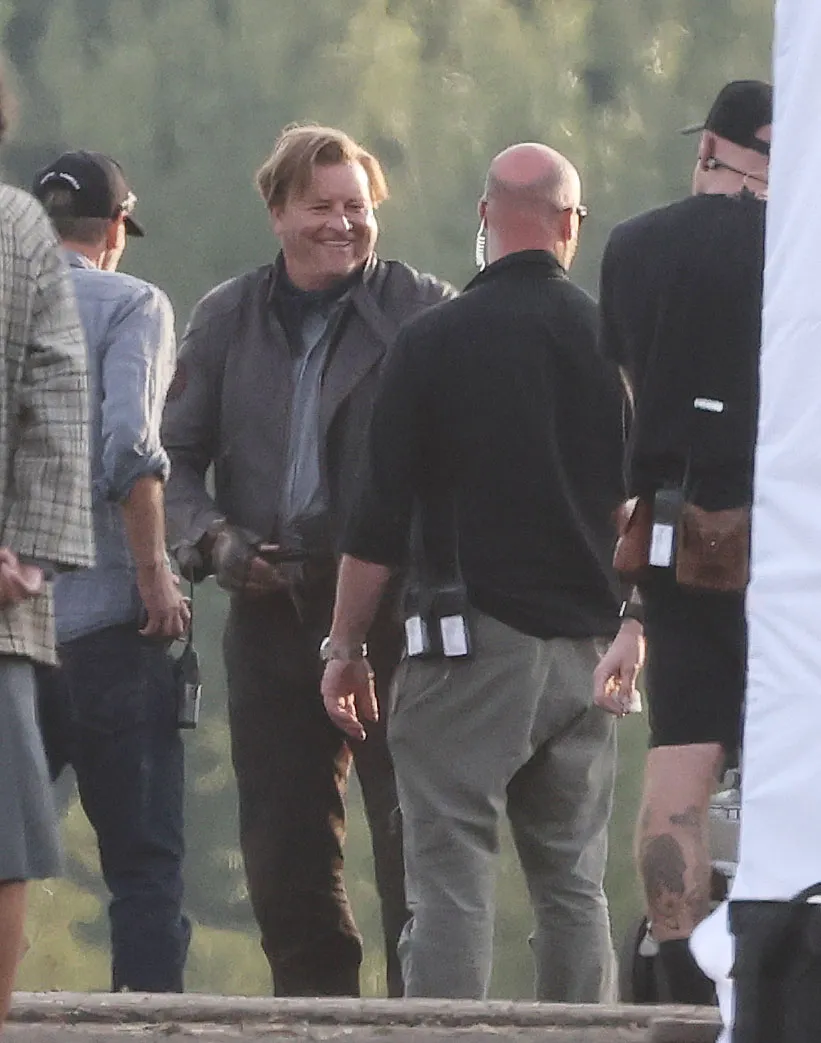 Brendan Fraser on the London set of the new Mummy movie.