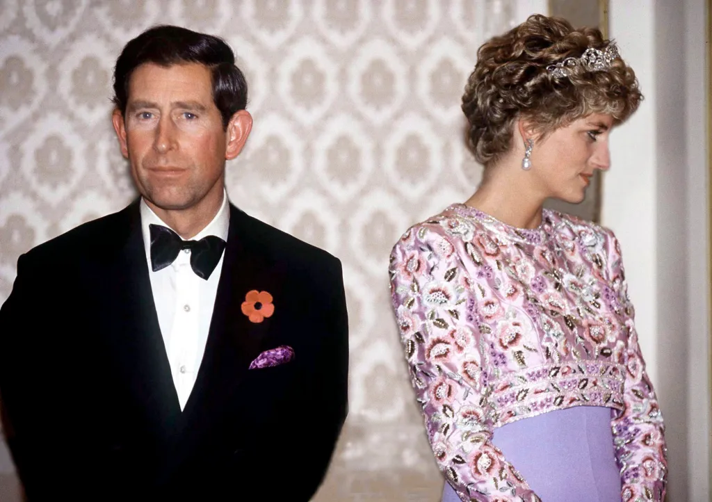 Prince Charles and Princess Diana at a presidential banquet in South Korea.