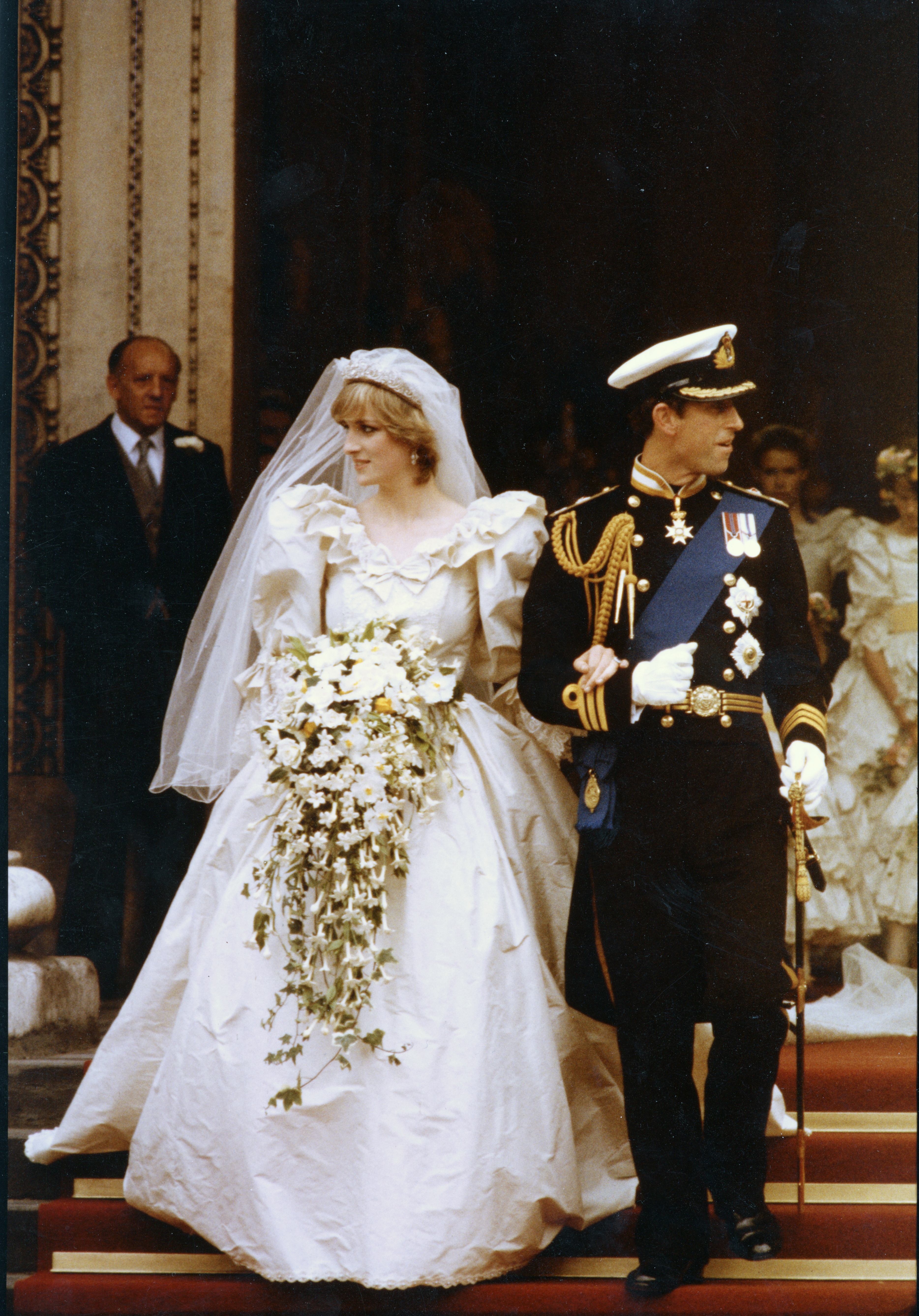 Diana and Charles at their wedding
