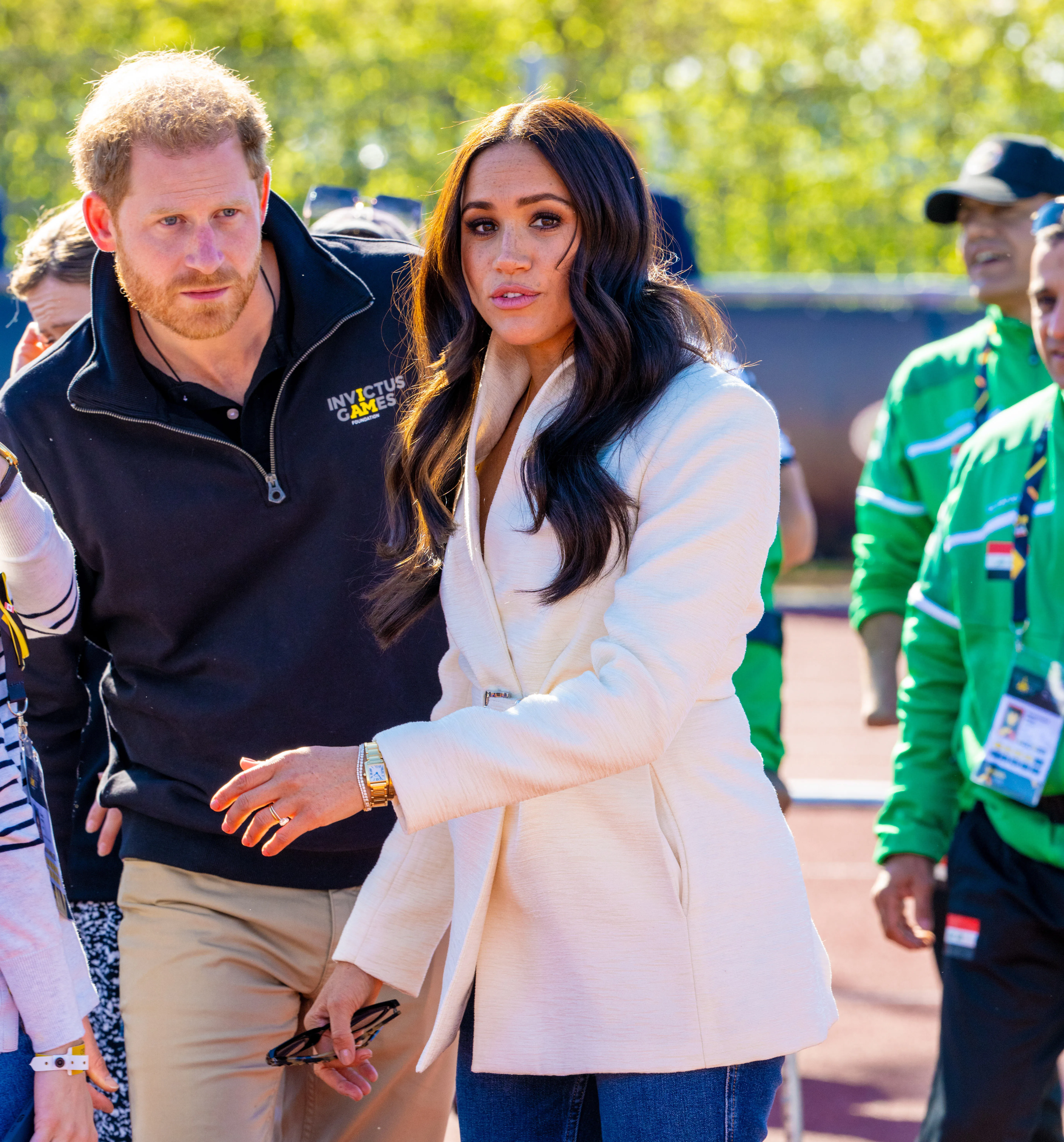 Prince Harry, Duke of Sussex, and Meghan Markle, Duchess of Sussex, are seen during the Invictus Games.