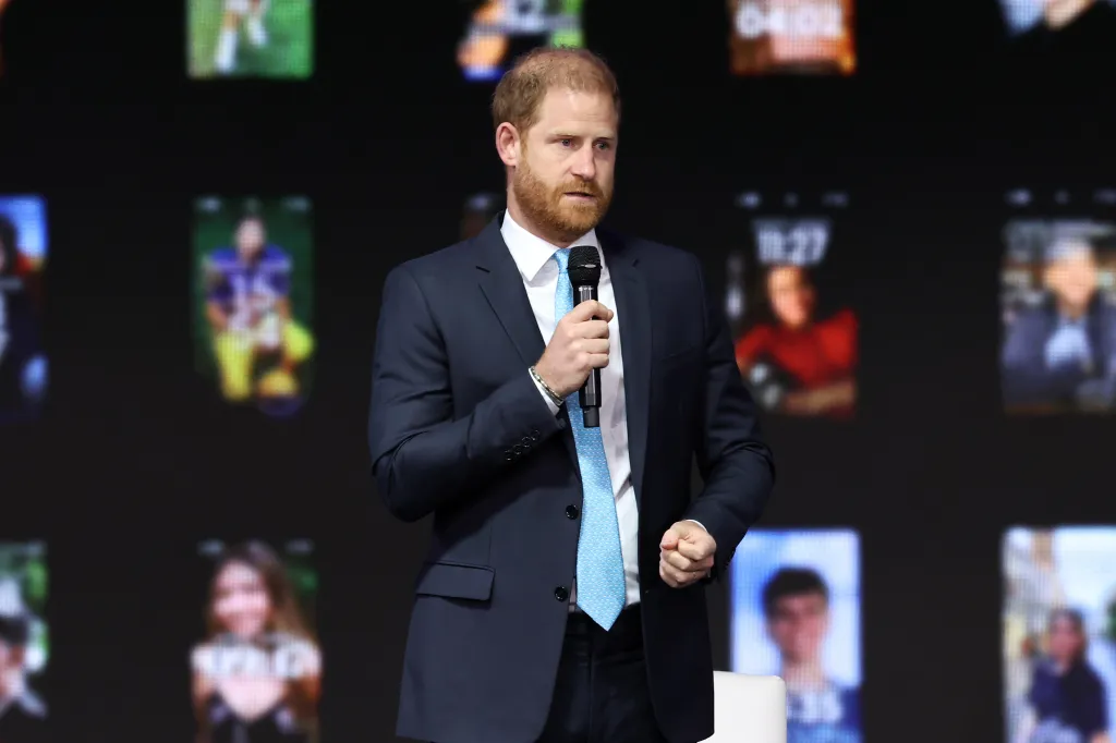 Prince Harry speaking onstage at the Clinton Global Initiative 2026 Annual Meeting.
