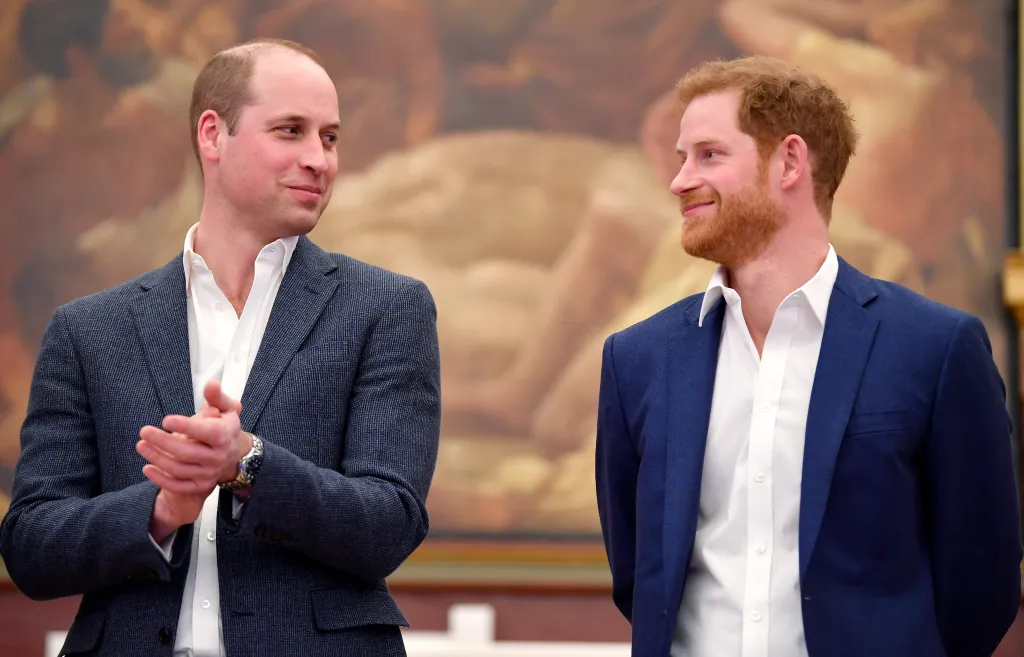 Prince William, Duke of Cambridge, and Prince Harry at the opening of the Greenhouse Sports Centre.