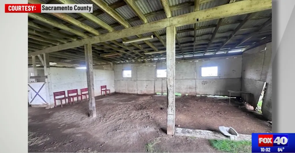 Interior of a proposed small-scale slaughter facility in Sacramento County.