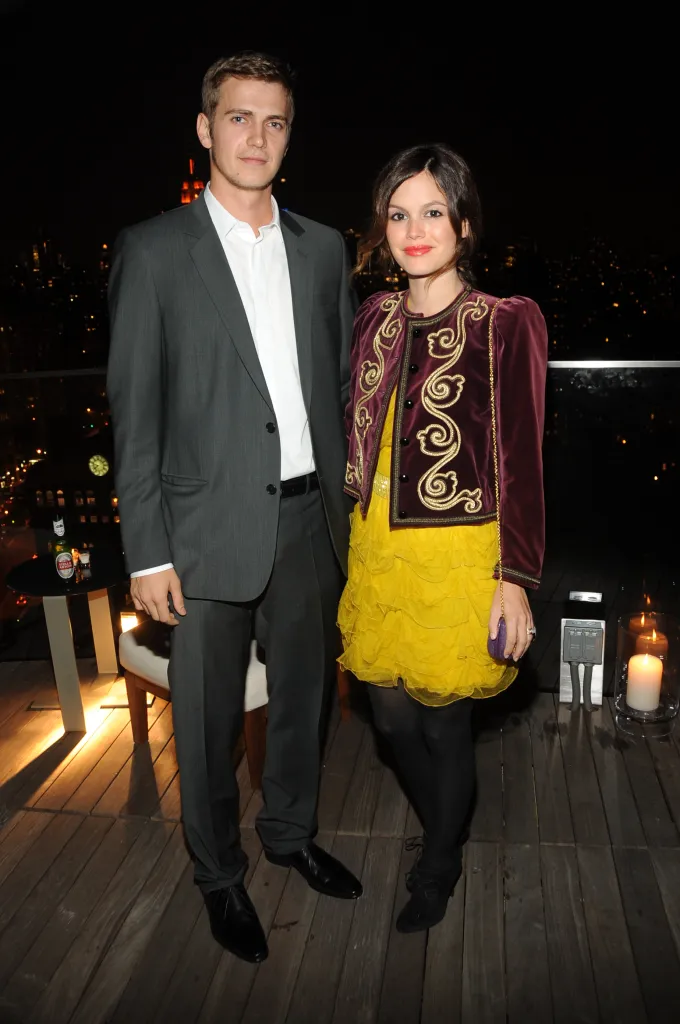 Hayden Christensen and Rachel Bilson standing together at an event.