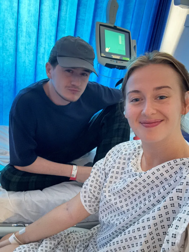 Rachel and Harry Ware at Manchester Royal Infirmary.