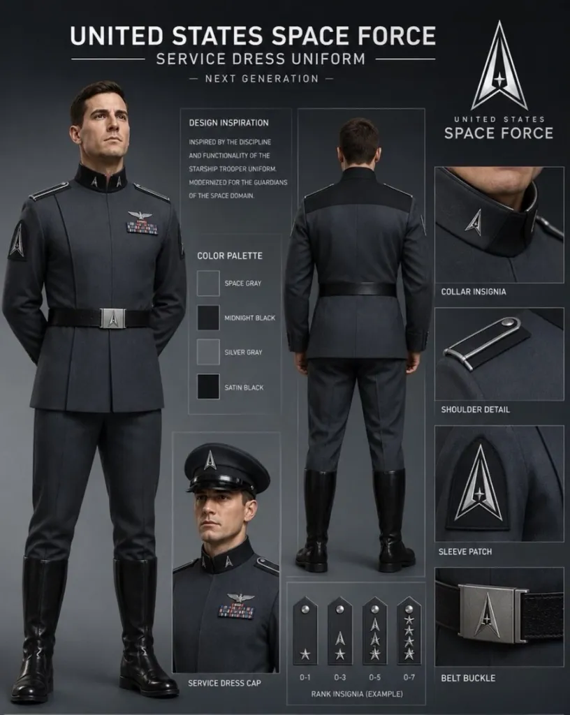 Trump shared a new design for the US Space Force uniforms this weekend.
