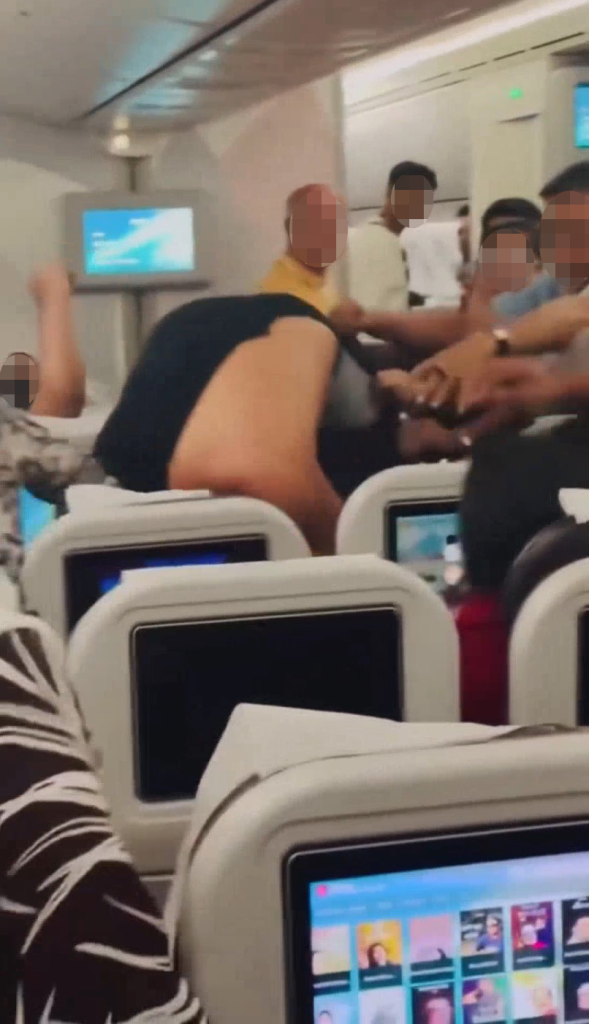 A mid-air brawl between two passengers on a Biman Bangladesh Airlines flight.