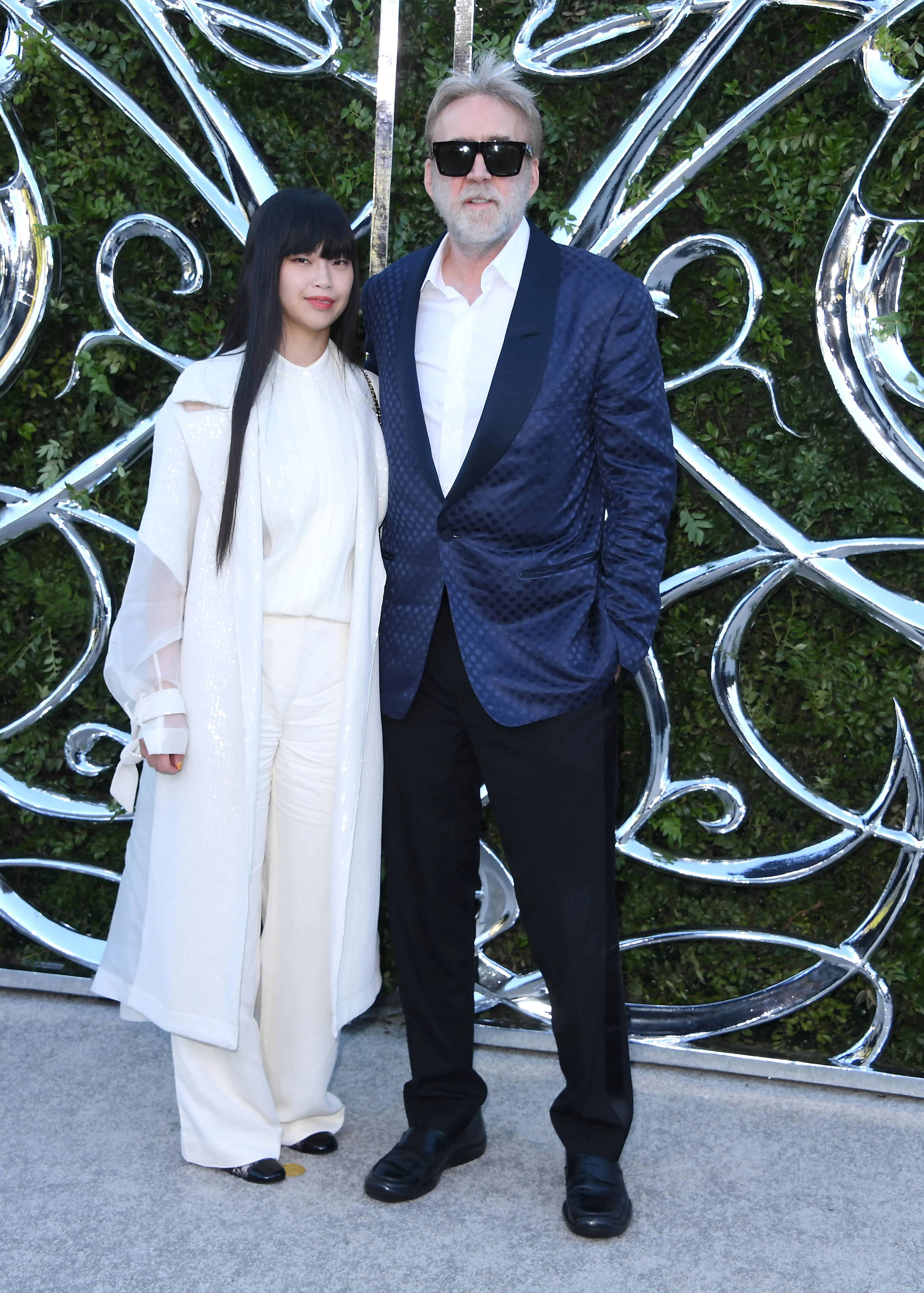 Riko Shibata and Nicolas Cage at the Lucas Museum Of Narrative Art Opening Night.