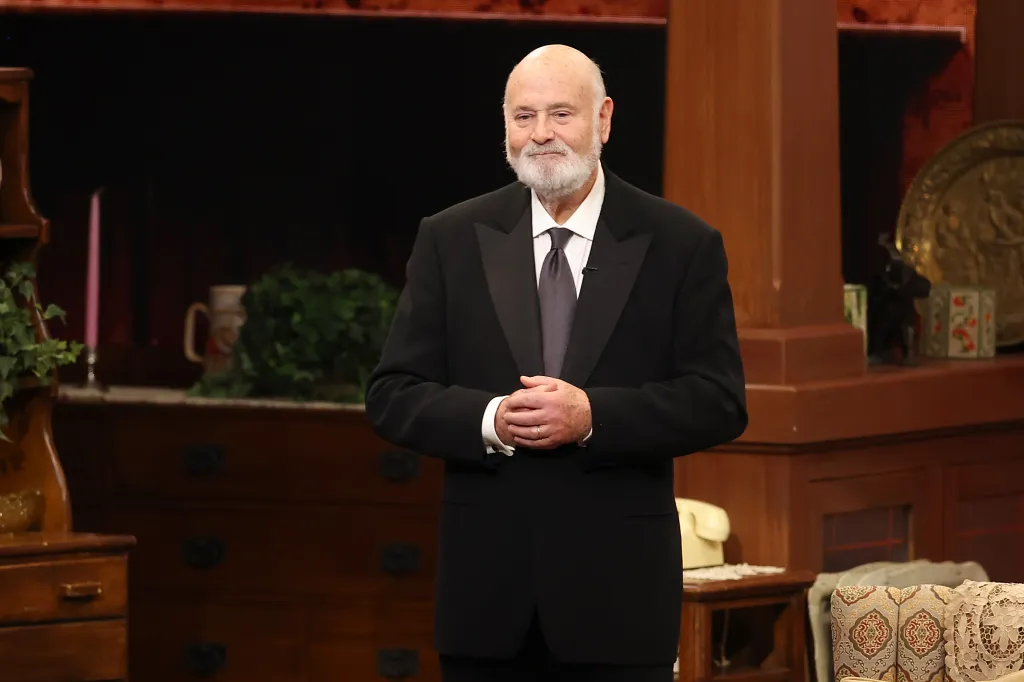Rob Reiner speaking onstage at the 75th Primetime Emmy Awards.