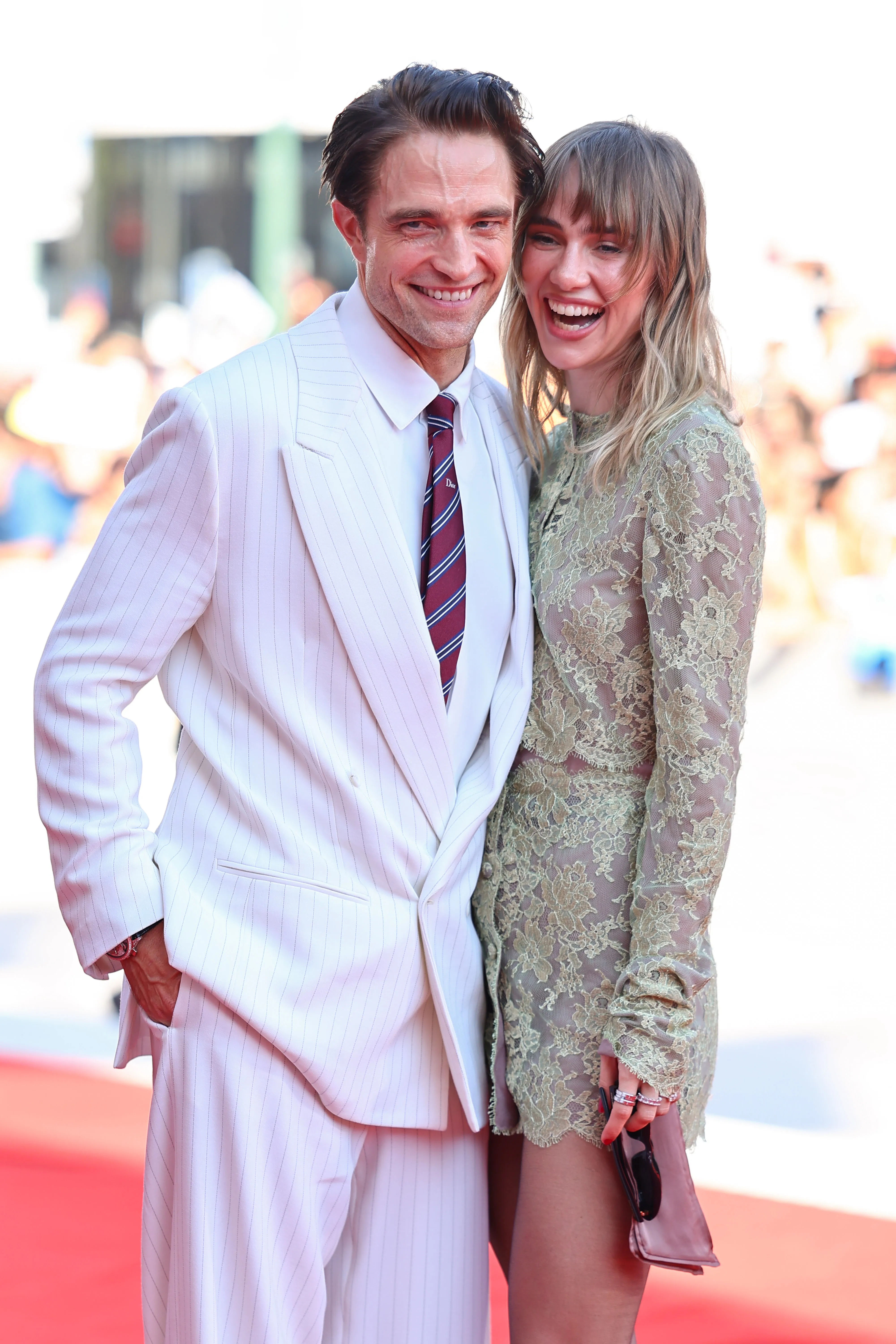 Robert Pattinson and Suki Waterhouse on the red carpet at the Primetime Screening during the 83rd Venice International Film Festival.