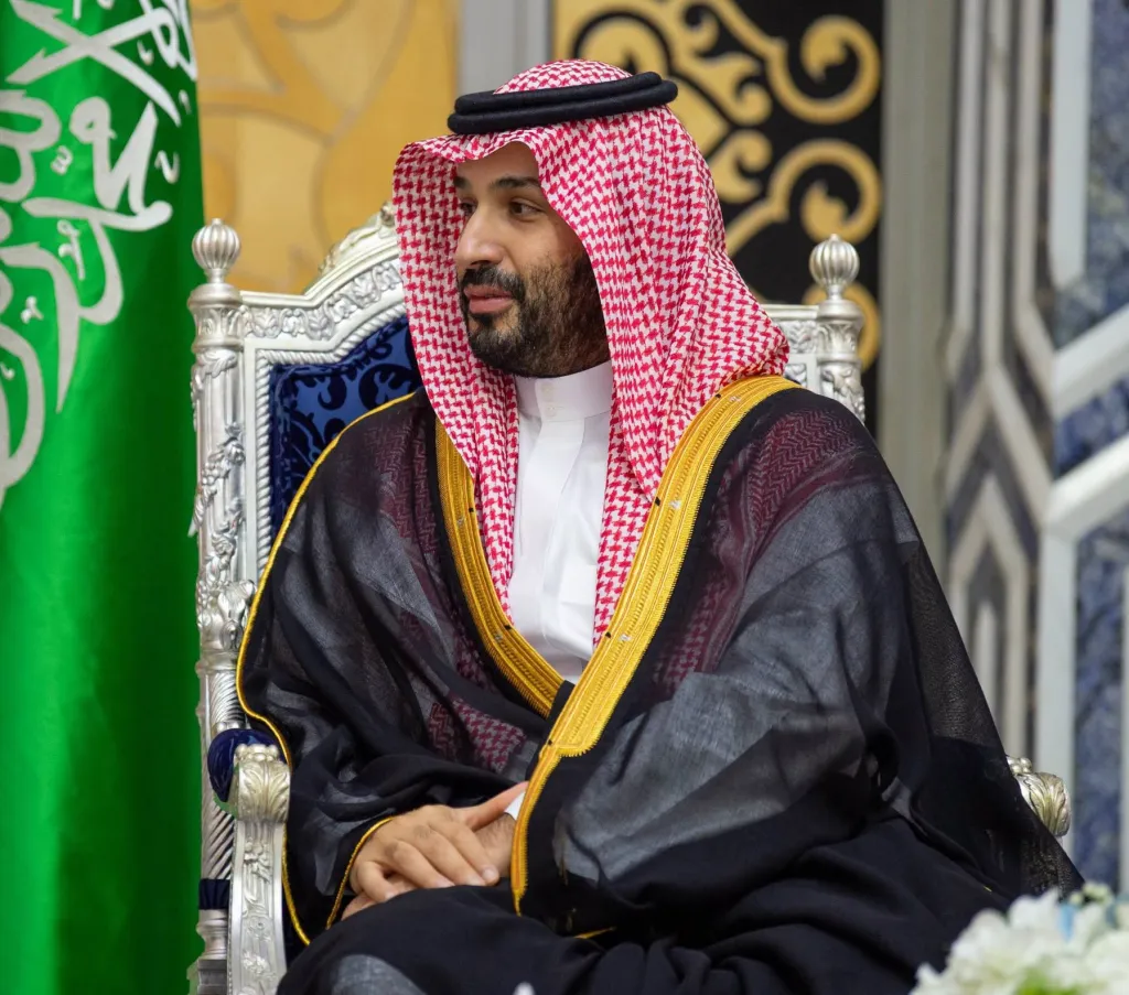 Saudi Crown Prince Mohammed bin Salman in traditional attire.