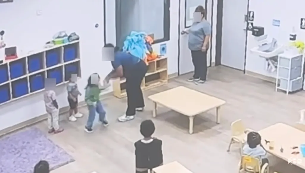 CCTV footage cited in the lawsuit allegedly shows teacher Chynia Johnson grabbing 4-year-old UH during the April 27 incident at Arka Montessori Academy of Risinger.