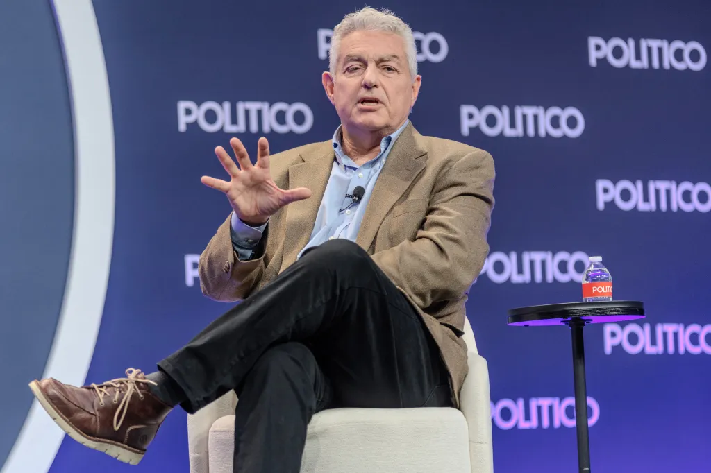 SEIU-United Healthcare Workers West President Dave Regan speaks at a Politico summit.
