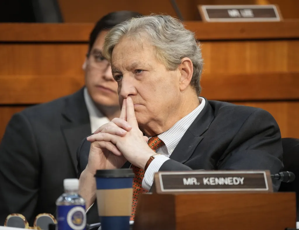 Senator John Kennedy attending a hearing on gun violence.