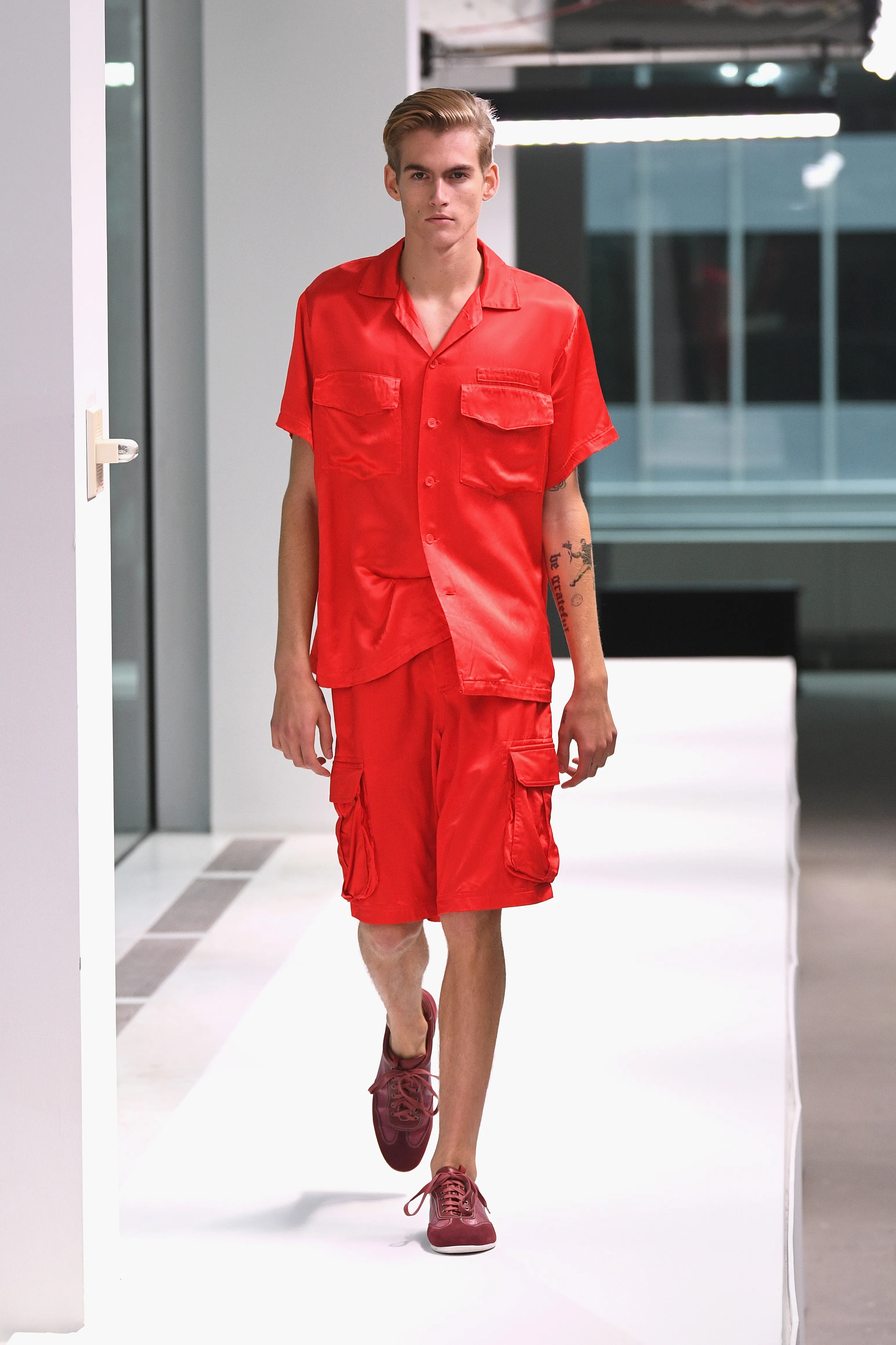 Model Presley Gerber walks the runway at the Sies Marjan show during New York Fashion Week.