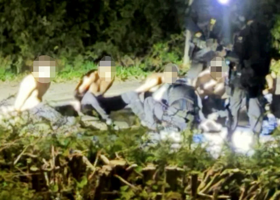 Several men arrested at gunpoint after explosives and chemicals were found in a van near RAF Fairford.