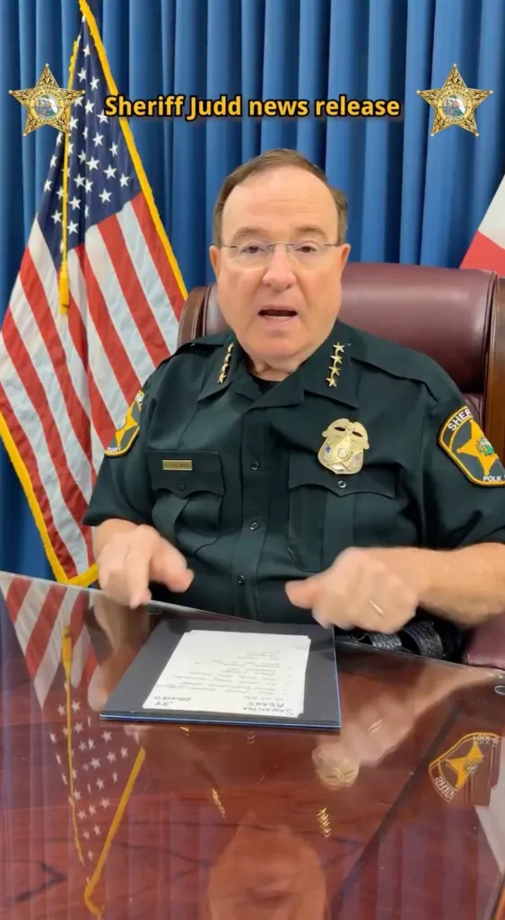 Sheriff Grady Judd speaking about the Florida 'Black Widow' case.