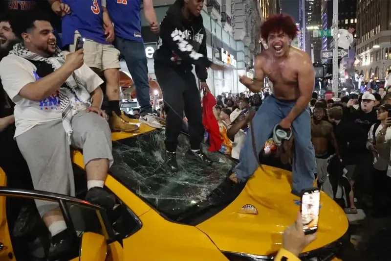 Saul Vargas of St. Cloud, Florida, took a plea deal of disorderly conduct after he destroyed an NYC taxi after a Knicks NBA Finals win on June 11, 2026.