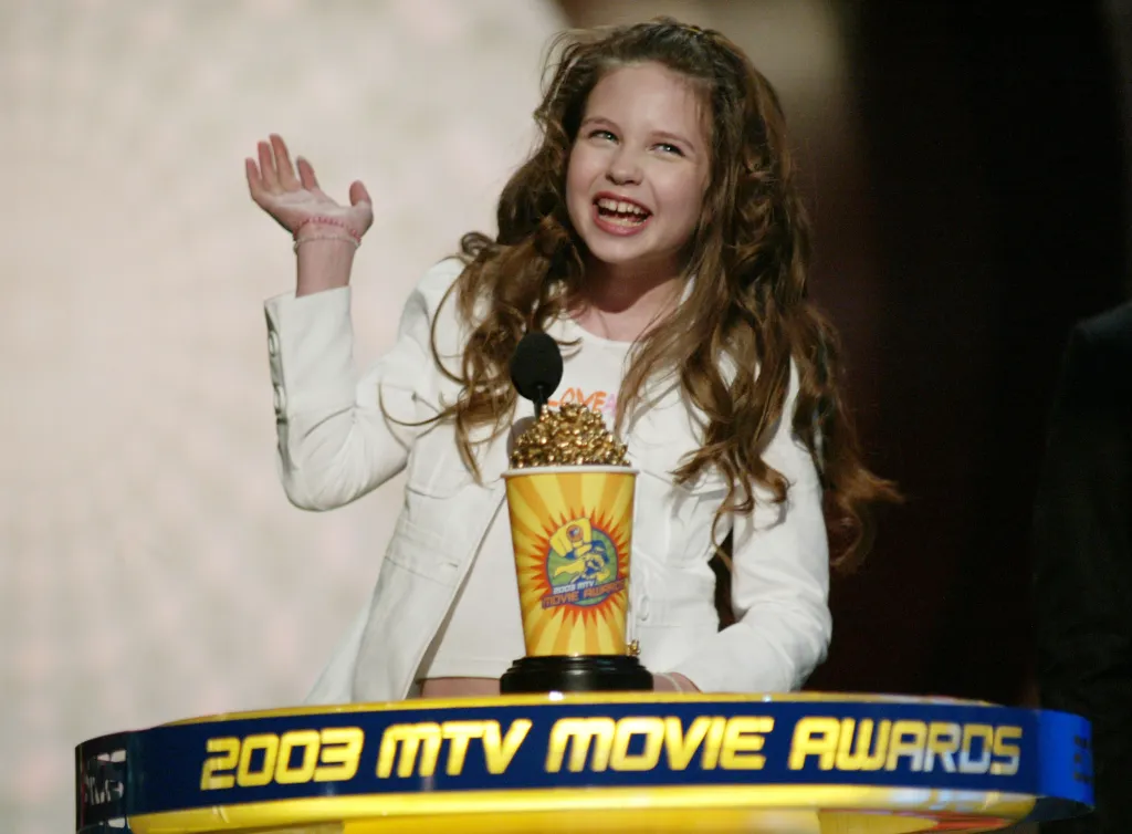 Daveigh Chase with an MTV Movie Award.