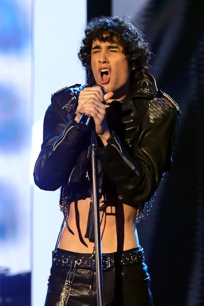 Sombr performing onstage during the 2026 MTV Video Music Awards (VMAs).