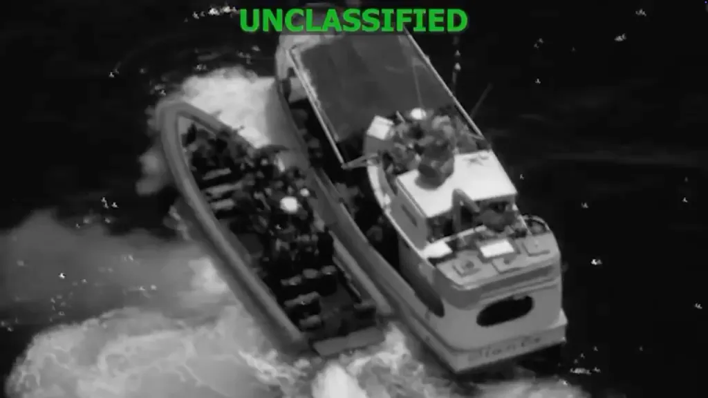 The military said multiple individuals were removed from the vessel and transferred to Ecuadorian authorities.