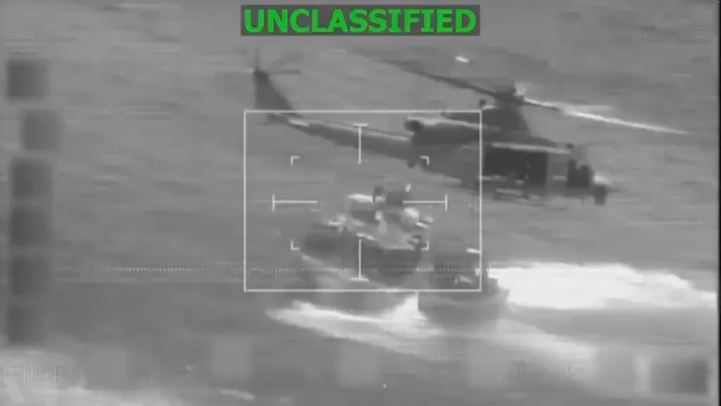 The US military intercepted and sank a vessel in the Eastern Pacific that was acting as a refueling station for the Los Choneros drug cartel.