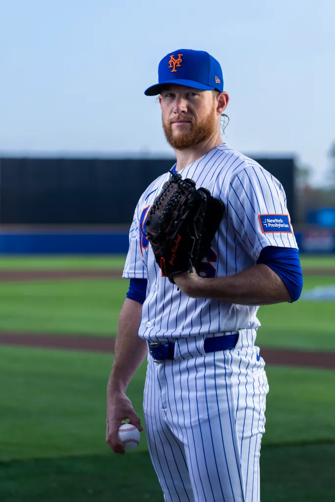 New York Mets pitcher Craig Kimbrel stands during Photo Day at Spring Training.
