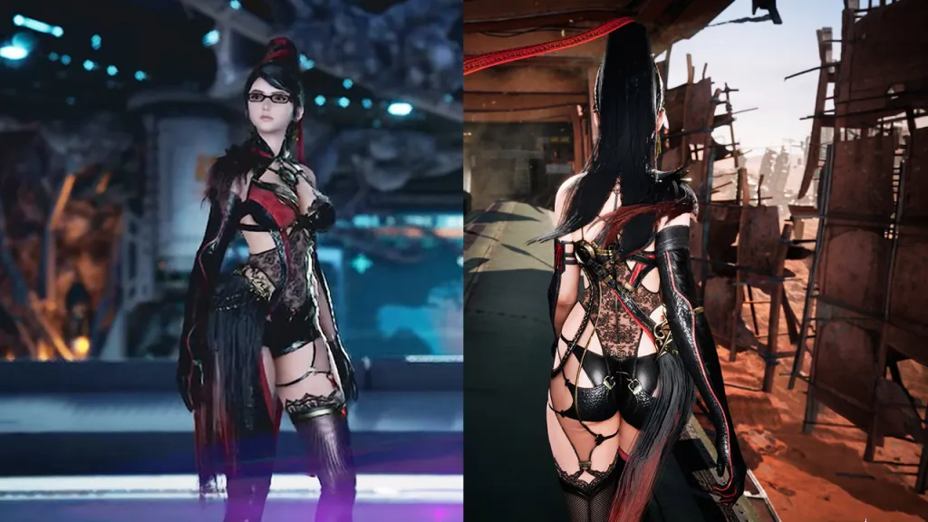Stellar Blade Bayonetta Black Tresses Outfit