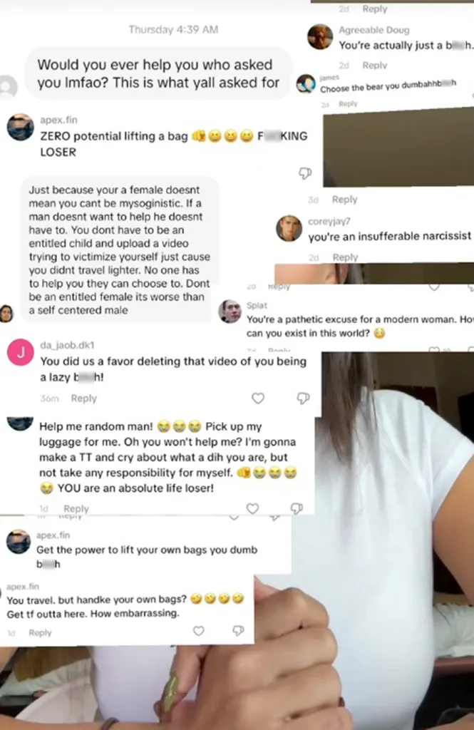 TikTok user @victoriamahinaashley calls out a 