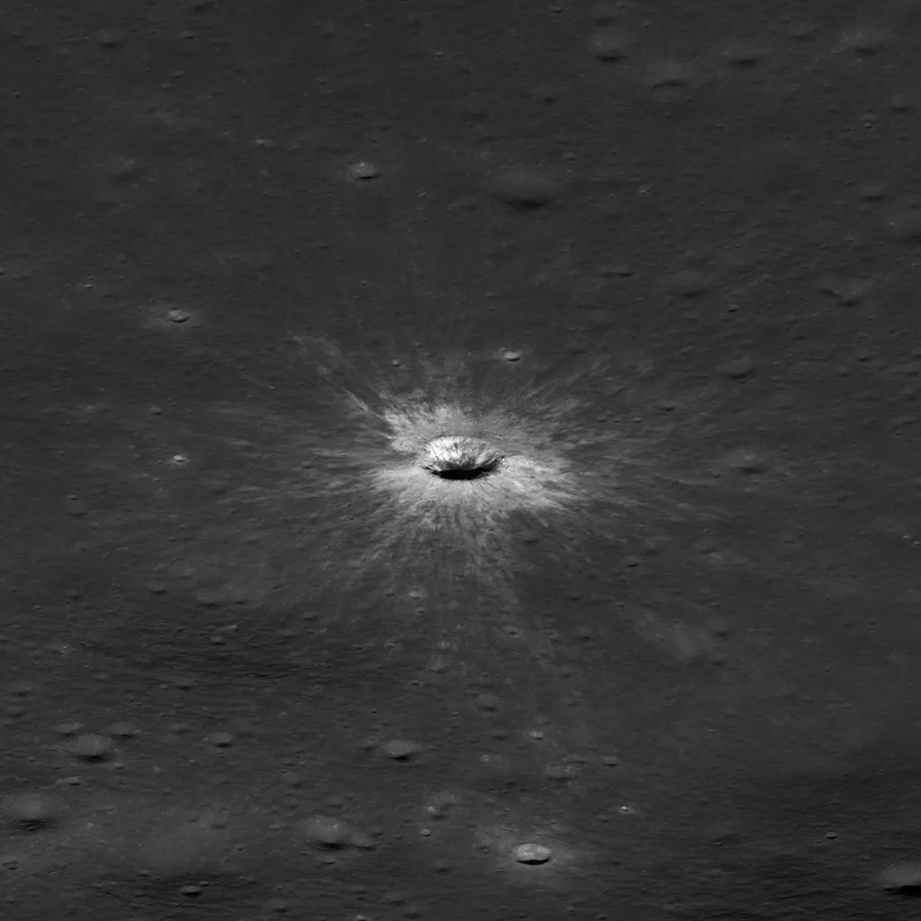 NASA’s Lunar Reconnaissance Orbiter spotted the crater on the moon’s near side in May 2024 soon after it was formed by an incoming fragment of an asteroid or comet.