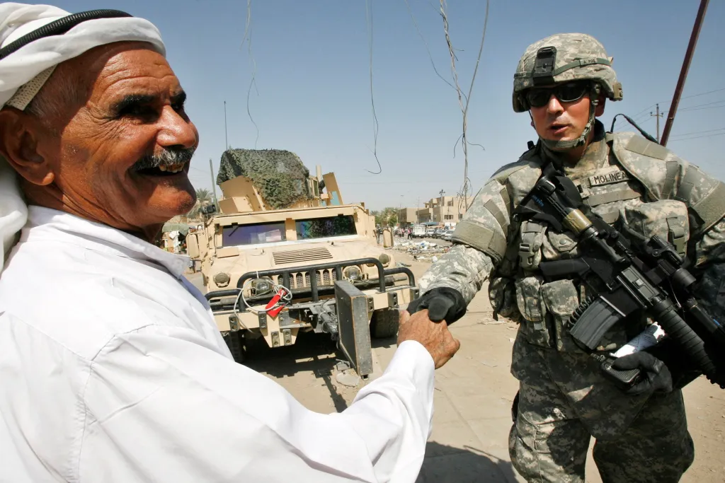 US troops departed in 2011, but three years later, Iraqi authorities invited a smaller US-led mission to fight the Islamic State group, which had rampaged across Iraq, seizing large swaths of territory.
