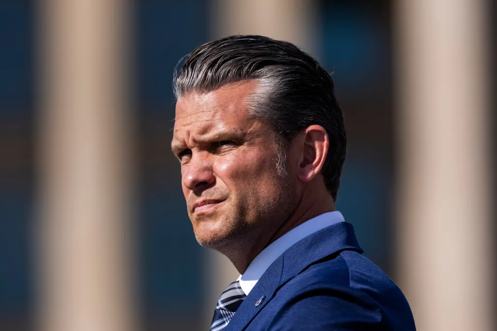 U.S. Secretary of Defense Pete Hegseth attending a POW/MIA recognition day ceremony.